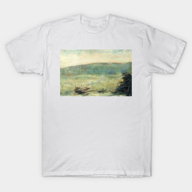 Landscape at Saint-Ouen by Georges-Pierre Seurat T-Shirt by Classic Art Stall